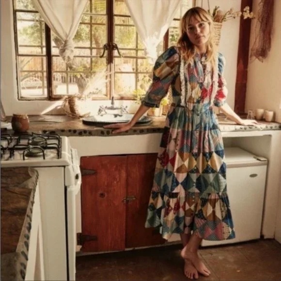 Doen Dresses & Skirts - DOEN Colorful Patchwork Maxi Dress